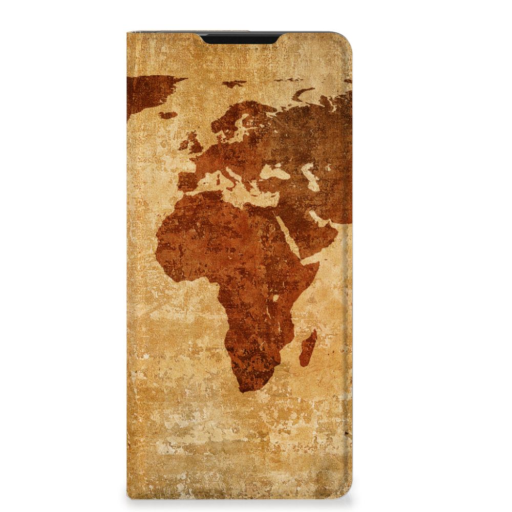 Samsung Galaxy S21 Ultra Book Cover Wereldkaart - B2C Telecom