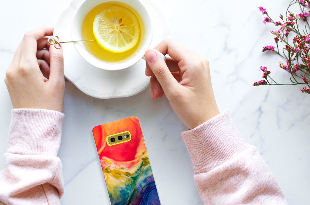 Hoesje maken Samsung Galaxy S10e Watercolor Dark