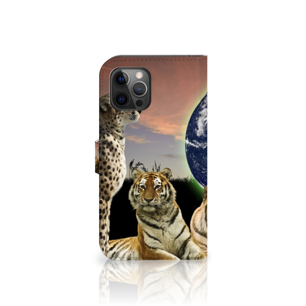 Apple iPhone 12 Pro Max Telefoonhoesje met Pasjes Roofdieren