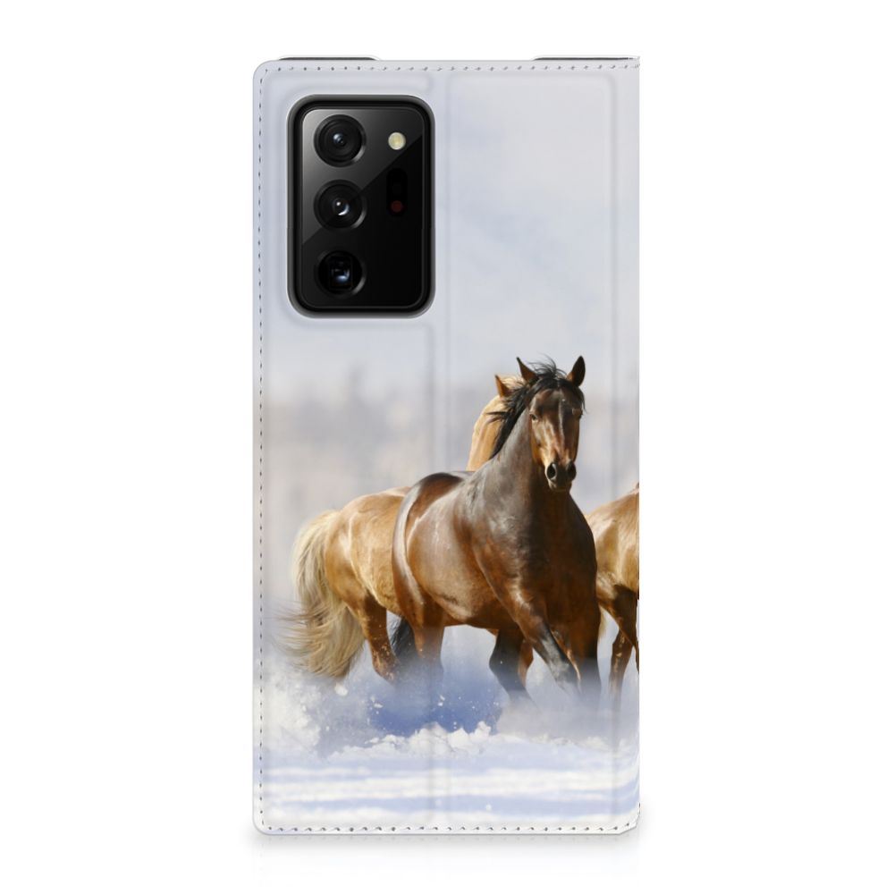Samsung Galaxy Note 20 Ultra Hoesje maken Paarden met een afbeelding van galloperende paarden.