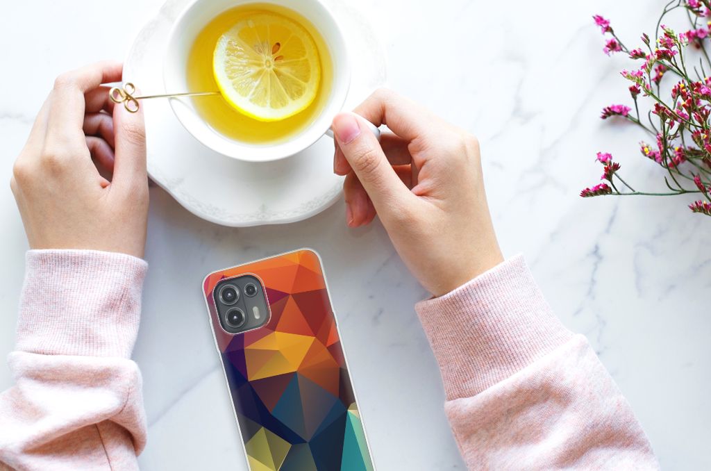 Motorola Edge 20 Lite TPU Hoesje Polygon Color B2C Telecom