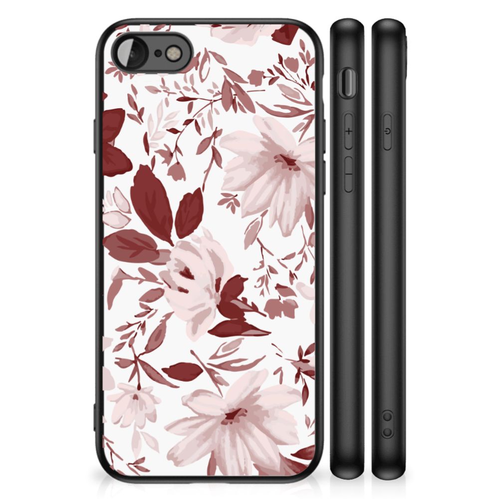 Kleurrijke Telefoonhoesje iPhone SE 2022 | SE 2020 | 7/8 Watercolor Flowers met bloemenprint op TPU materiaal.