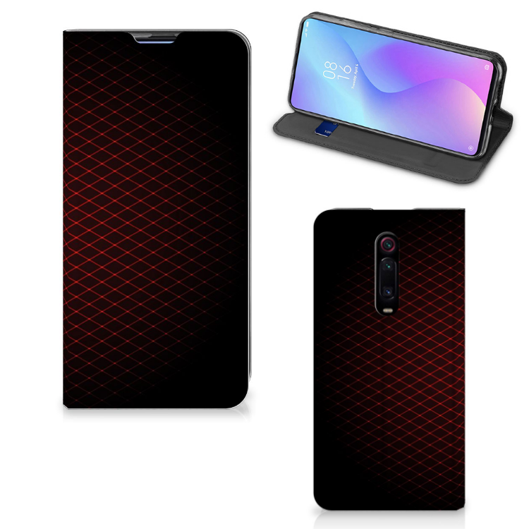 Xiaomi Redmi K20 Pro Hoesje met Magneet Geruit Rood - B2C Telecom