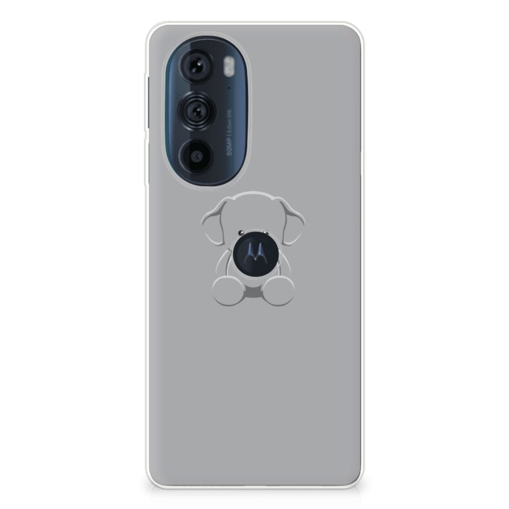 Motorola Edge 30 Pro Telefoonhoesje met Naam Grijs Baby Olifant B2C Telecom