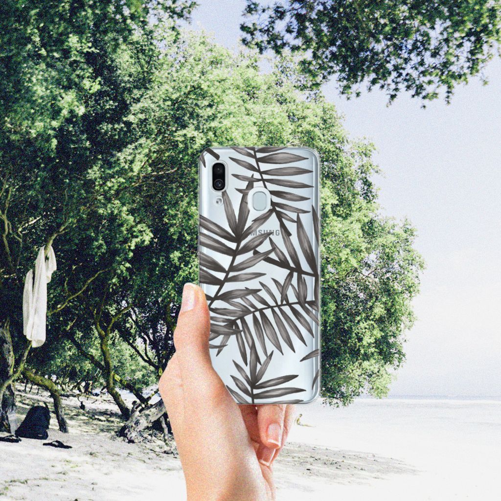 Samsung Galaxy A30 TPU Case Leaves Grey