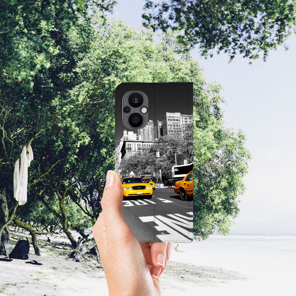 OPPO Reno8 Lite Book Cover New York Taxi - B2C Telecom