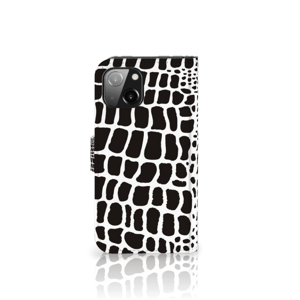Apple iPhone 13 Telefoonhoesje met Pasjes Slangenprint