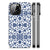 iPhone 14 Pro Max Bloemen Hoesje Flower Blue