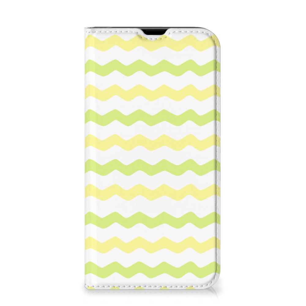 iPhone 13 Pro Hoesje met Magneet Waves Yellow - B2C Telecom