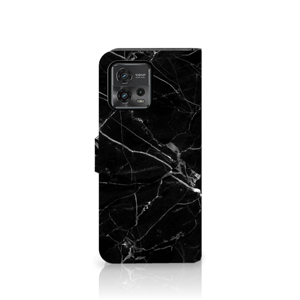 Motorola Moto G72 Bookcase Marmer Zwart - Origineel Cadeau Vader