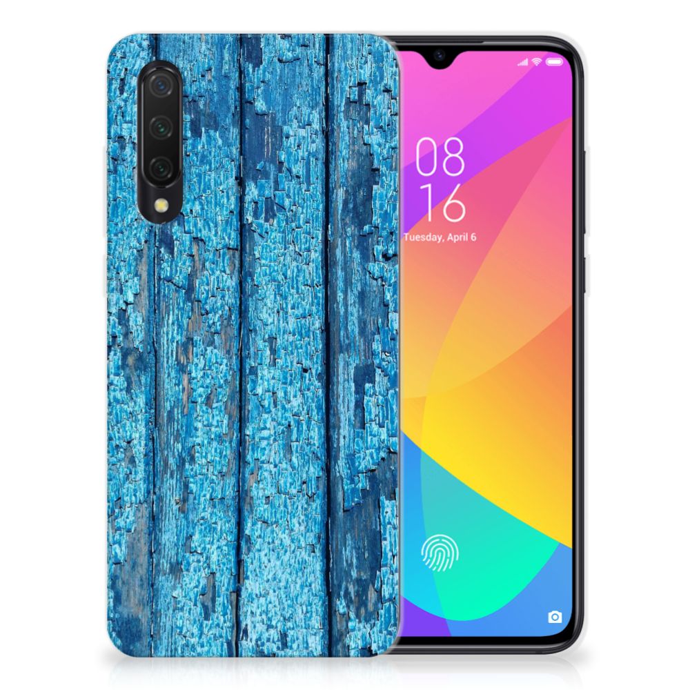Xiaomi Mi 9 Lite Bumper Hoesje Wood Blue B2C Telecom