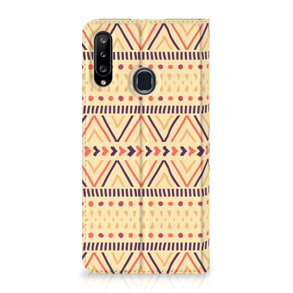 Samsung Galaxy A20s Hoesje met Magneet Aztec Yellow - B2C Telecom