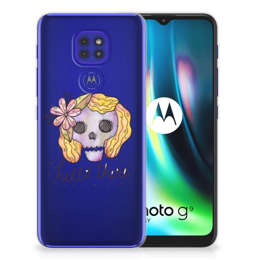 Silicone Back Case Motorola Moto G9 Play | E7 Plus Boho Skull B2C Telecom