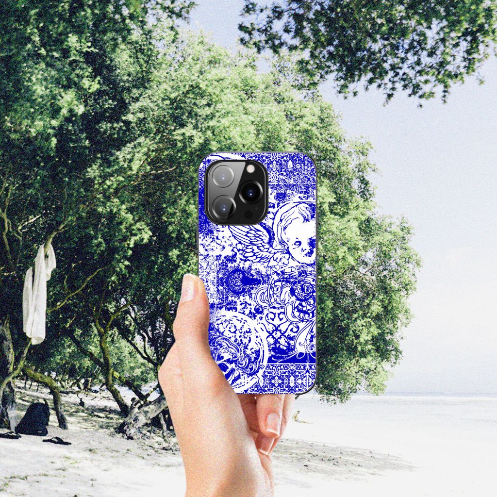 Telefoonhoesje iPhone 14 Pro Angel Skull Blauw B2C Telecom