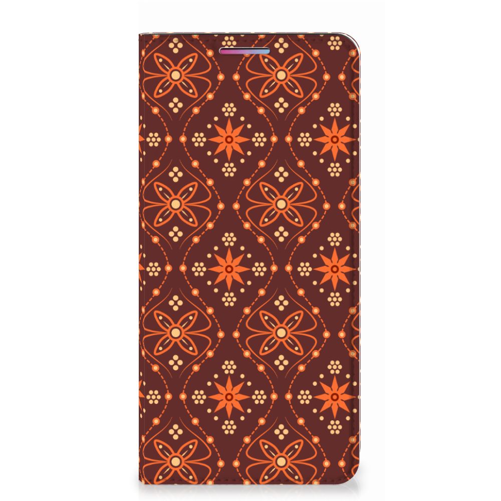 Motorola Moto G60s Hoesje met Magneet Batik Brown - B2C Telecom