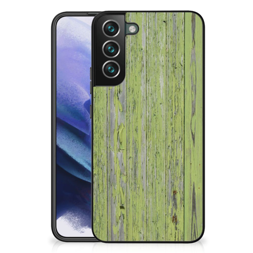 Samsung Galaxy S22 Plus Houten Print Telefoonhoesje Green Wood