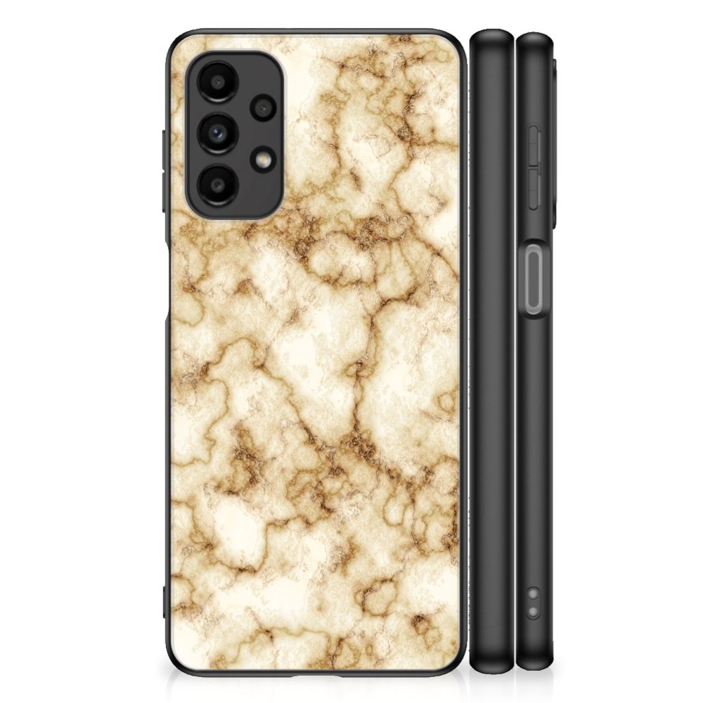 Samsung Galaxy A13 4G Marmeren Print Telefoonhoesje Marmer Goud B2C Telecom