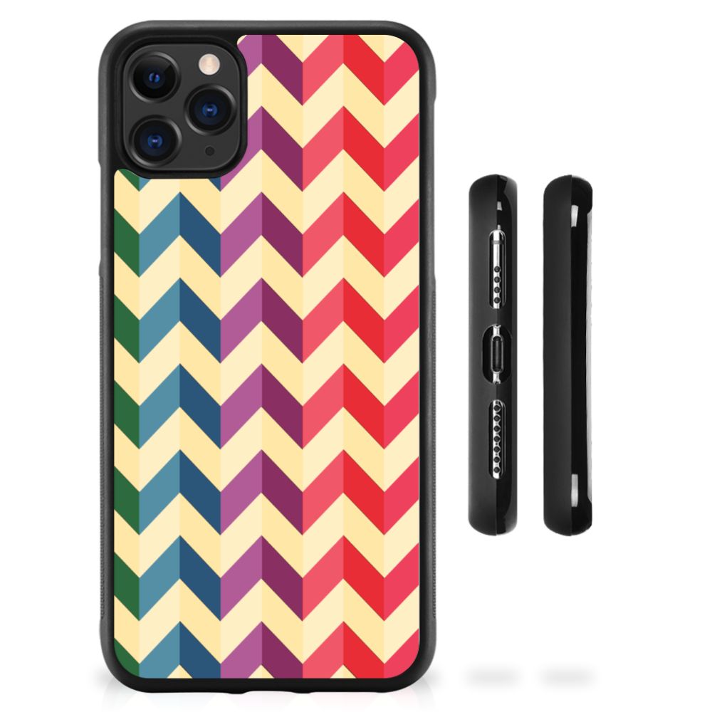 Apple iPhone 11 Pro Max Bumper Case Zigzag Multi Color B2C Telecom