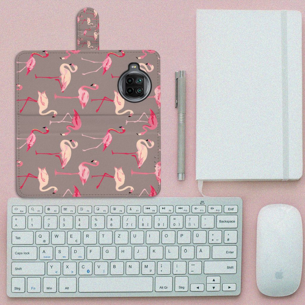 Xiaomi Mi 10T Lite Telefoonhoesje met Pasjes Flamingo