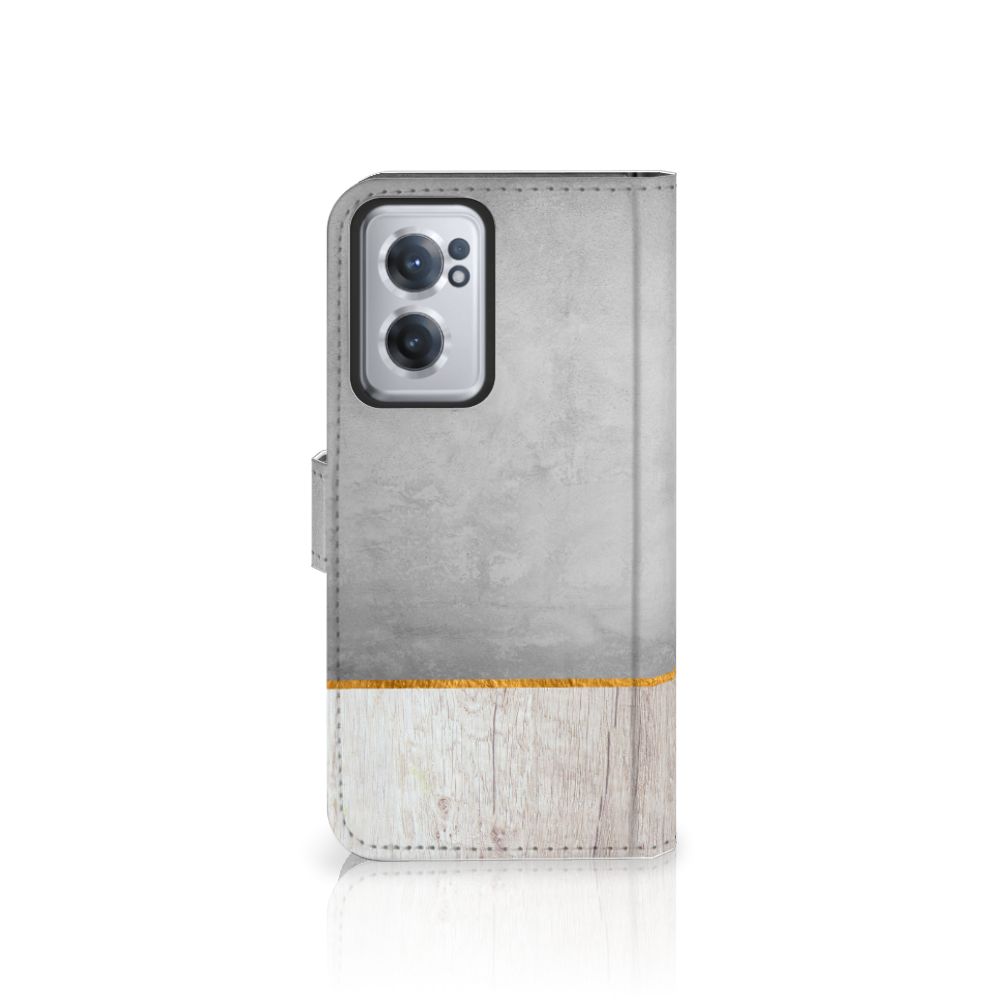 OnePlus Nord CE 2 Book Style Case Wood Concrete