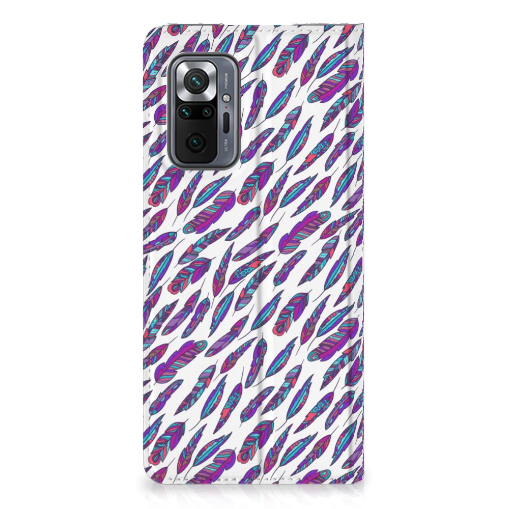 Xiaomi Redmi Note 10 Pro Hoesje met Magneet Feathers Color - B2C Telecom