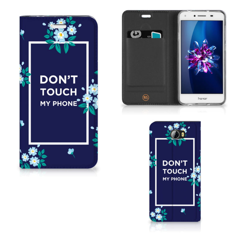 Huawei Y5 2 | Y6 Compact Design Case Flowers Blue DTMP