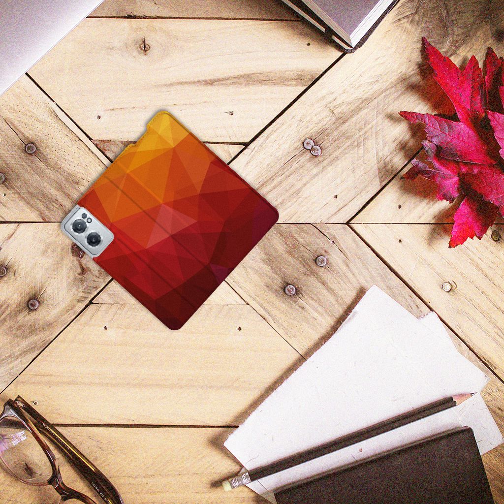 Stand Case voor OnePlus Nord CE 2 5G Polygon Red - B2C Telecom