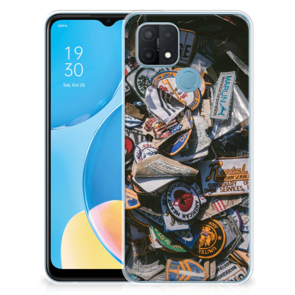 OPPO A15 Siliconen Hoesje met foto Badges B2C Telecom