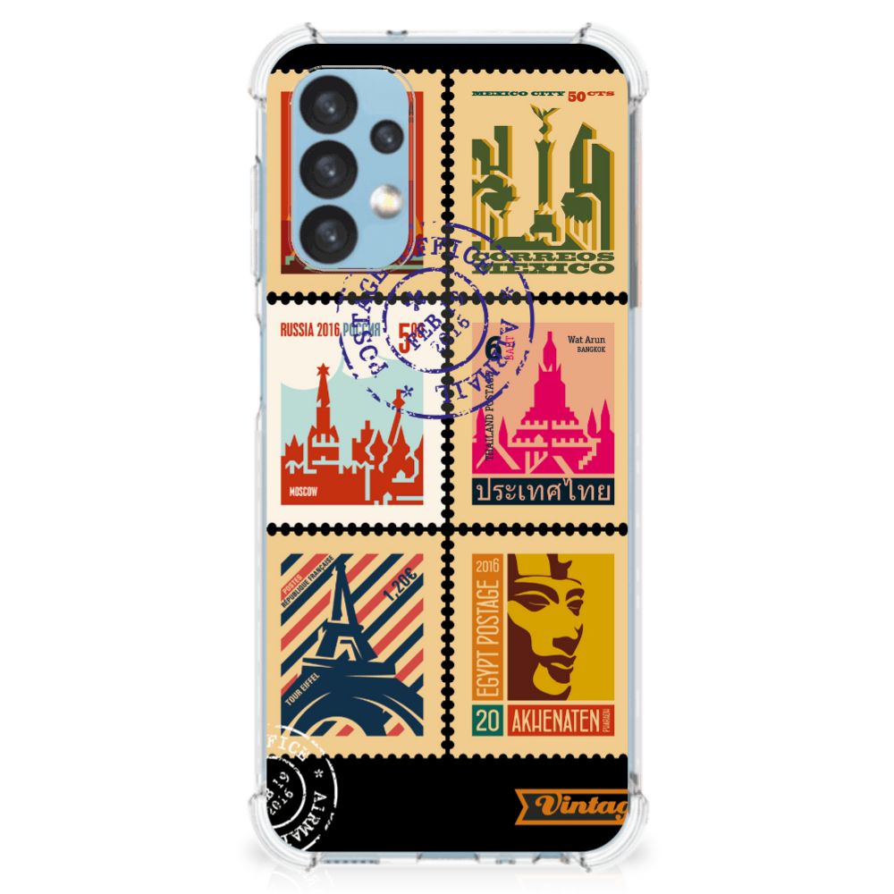 Samsung Galaxy A13 (4G) Telefoonhoesje met valbescherming Postzegels B2C Telecom