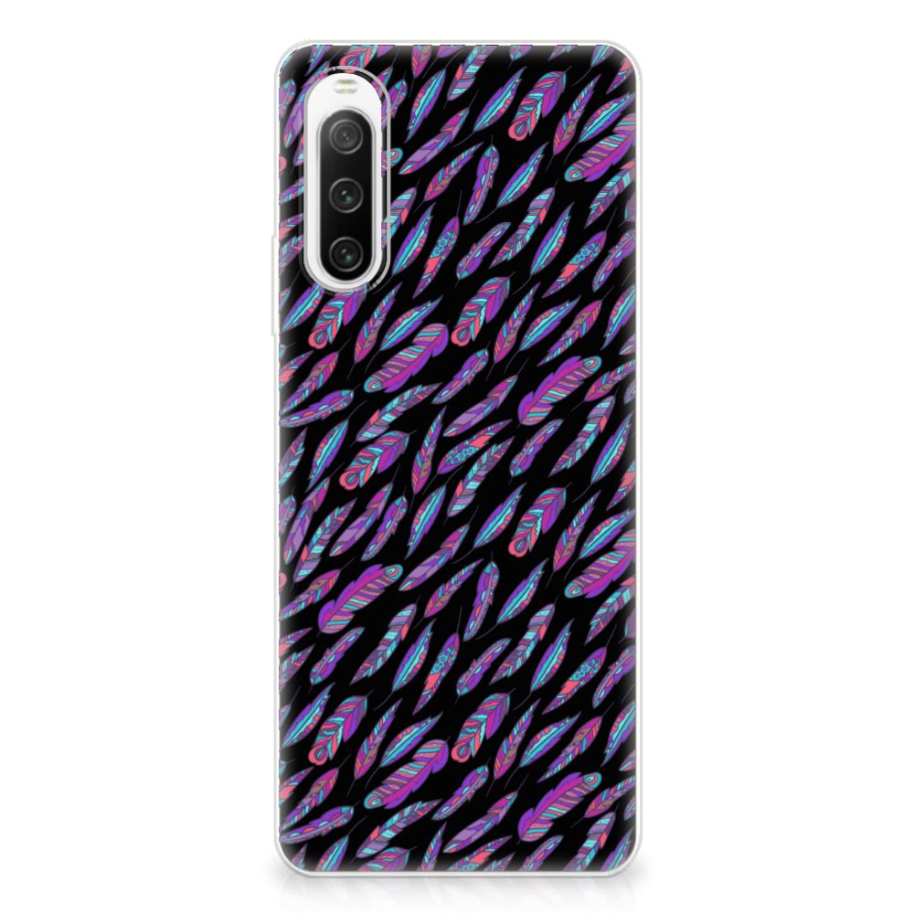 Sony Xperia 10 IV TPU bumper Feathers Color