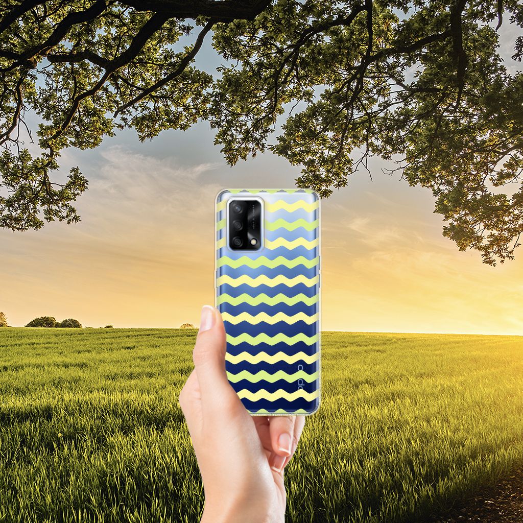 OPPO A74 4G TPU bumper Waves Yellow B2C Telecom