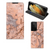 Samsung Galaxy S21 Ultra Standcase Marmer Oranje - B2C Telecom
