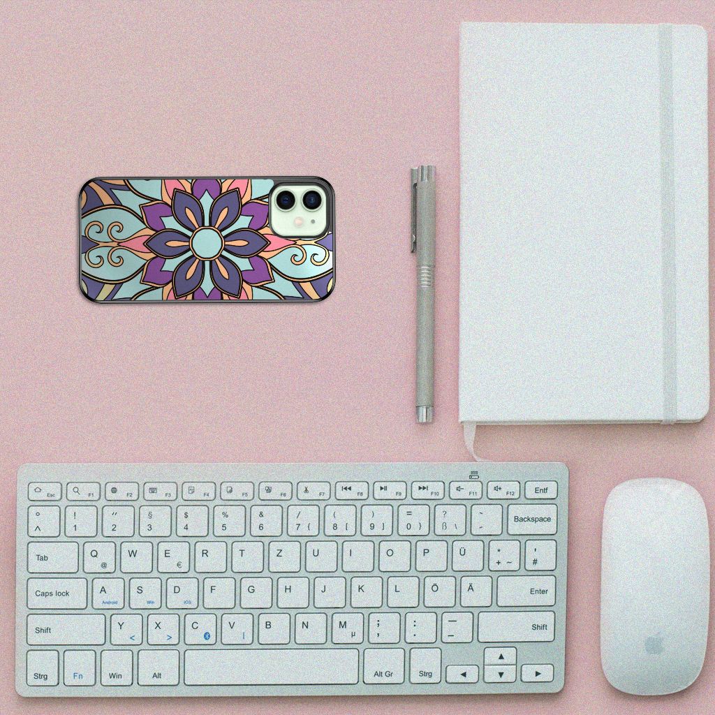 iPhone 12 Mini Skin Case Purple Flower B2C Telecom