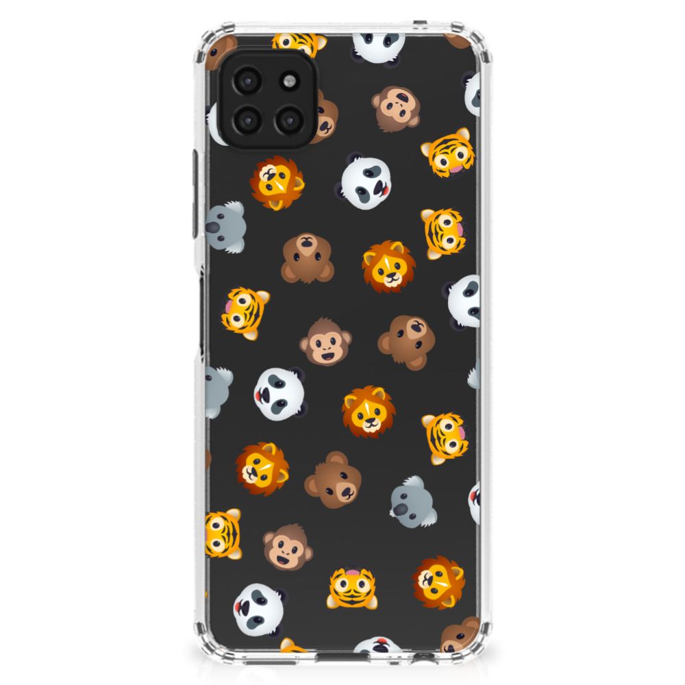Doorzichtige Silicone Hoesje voor Samsung Galaxy A22 5G Dieren Emojis B2C Telecom