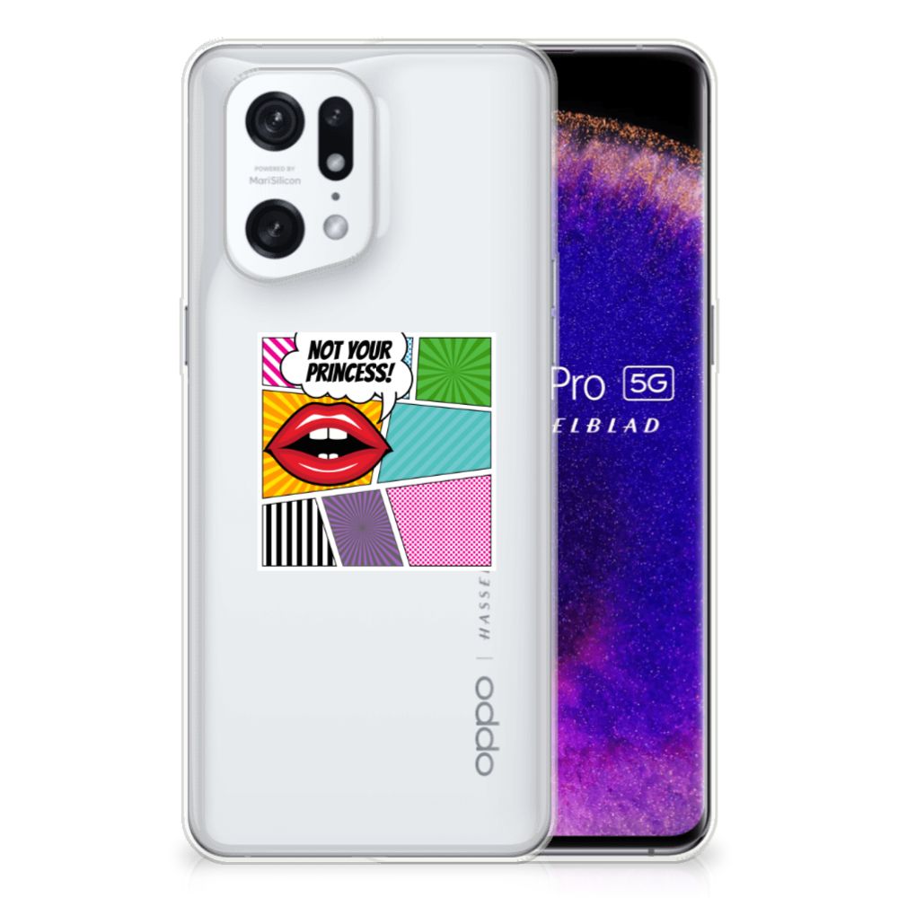 OPPO Find X5 Pro Silicone Back Cover Popart Princess