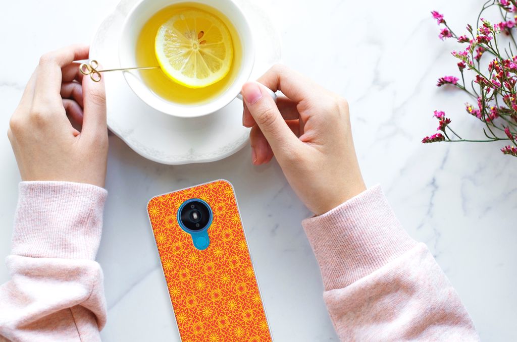 Nokia 1.4 TPU bumper Batik Oranje