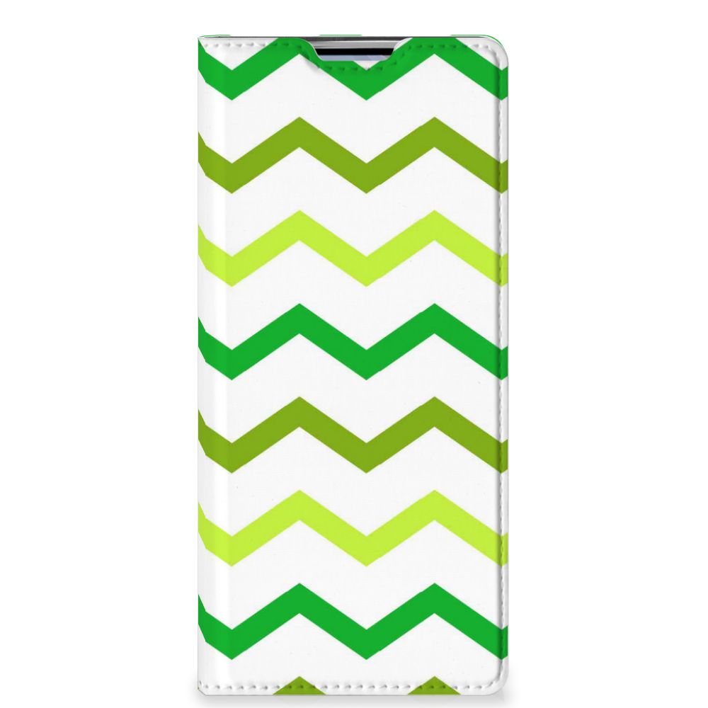 OPPO Find X3 Neo Hoesje met Magneet Zigzag Groen - B2C Telecom