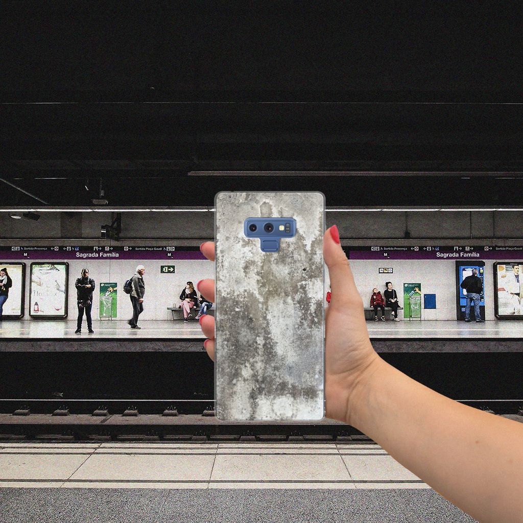 Samsung Galaxy Note 9 TPU Siliconen Hoesje Beton Print