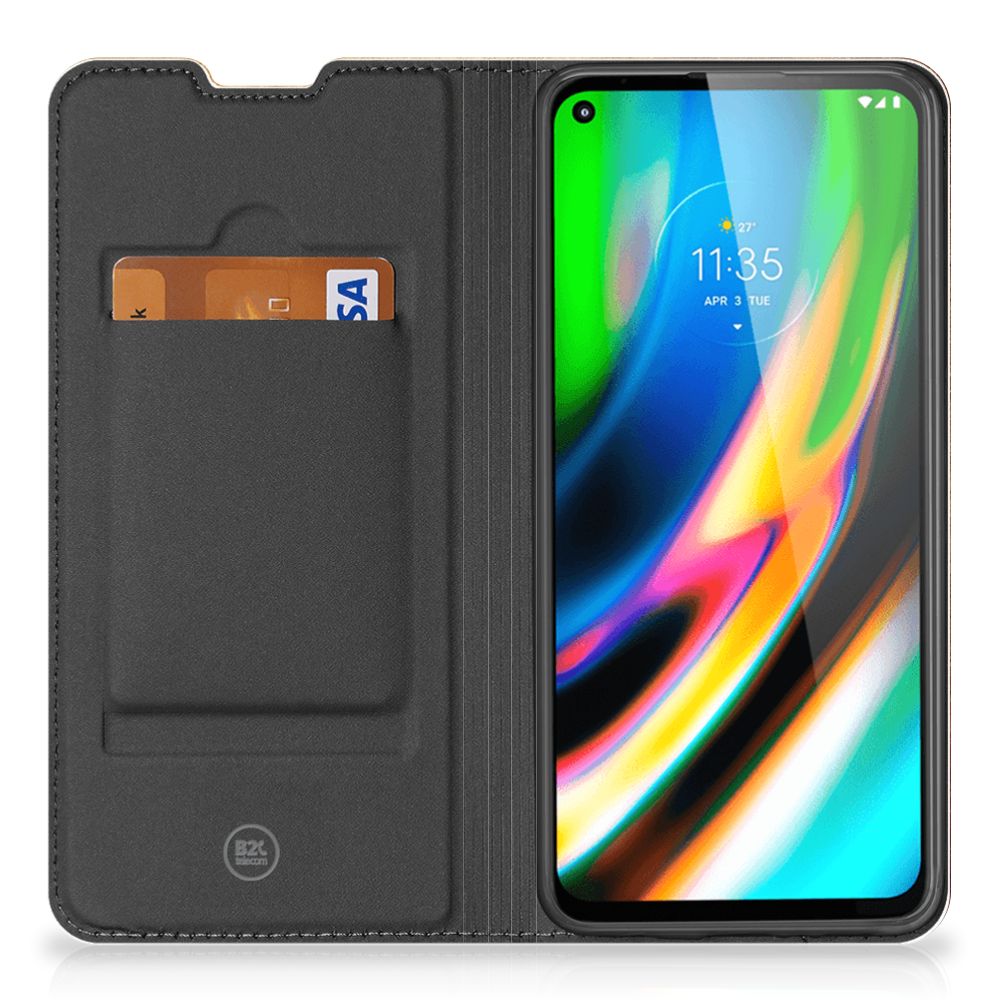 Motorola Moto G9 Plus Book Cover Wereldkaart