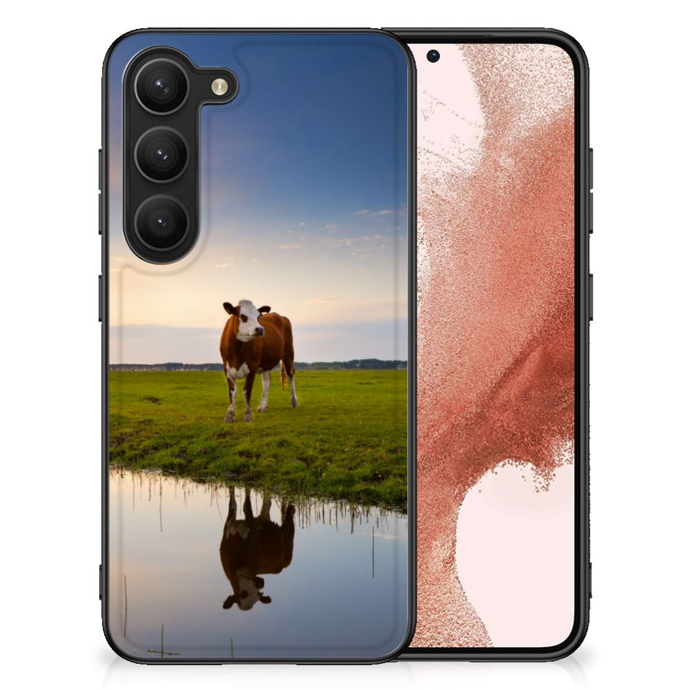 Samsung Galaxy S23 Dierenprint Telefoonhoesje Koe B2C Telecom