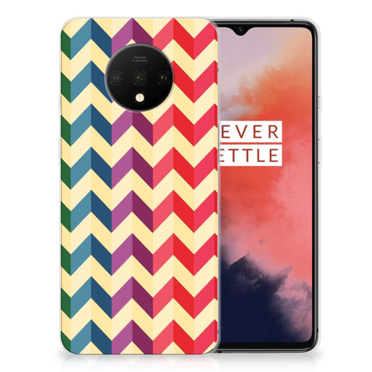 OnePlus 7T TPU bumper Zigzag Multi Color