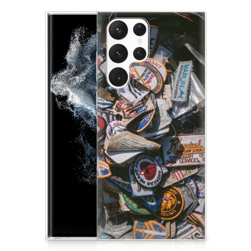 Samsung Galaxy S22 Ultra Siliconen Hoesje met foto Badges B2C Telecom