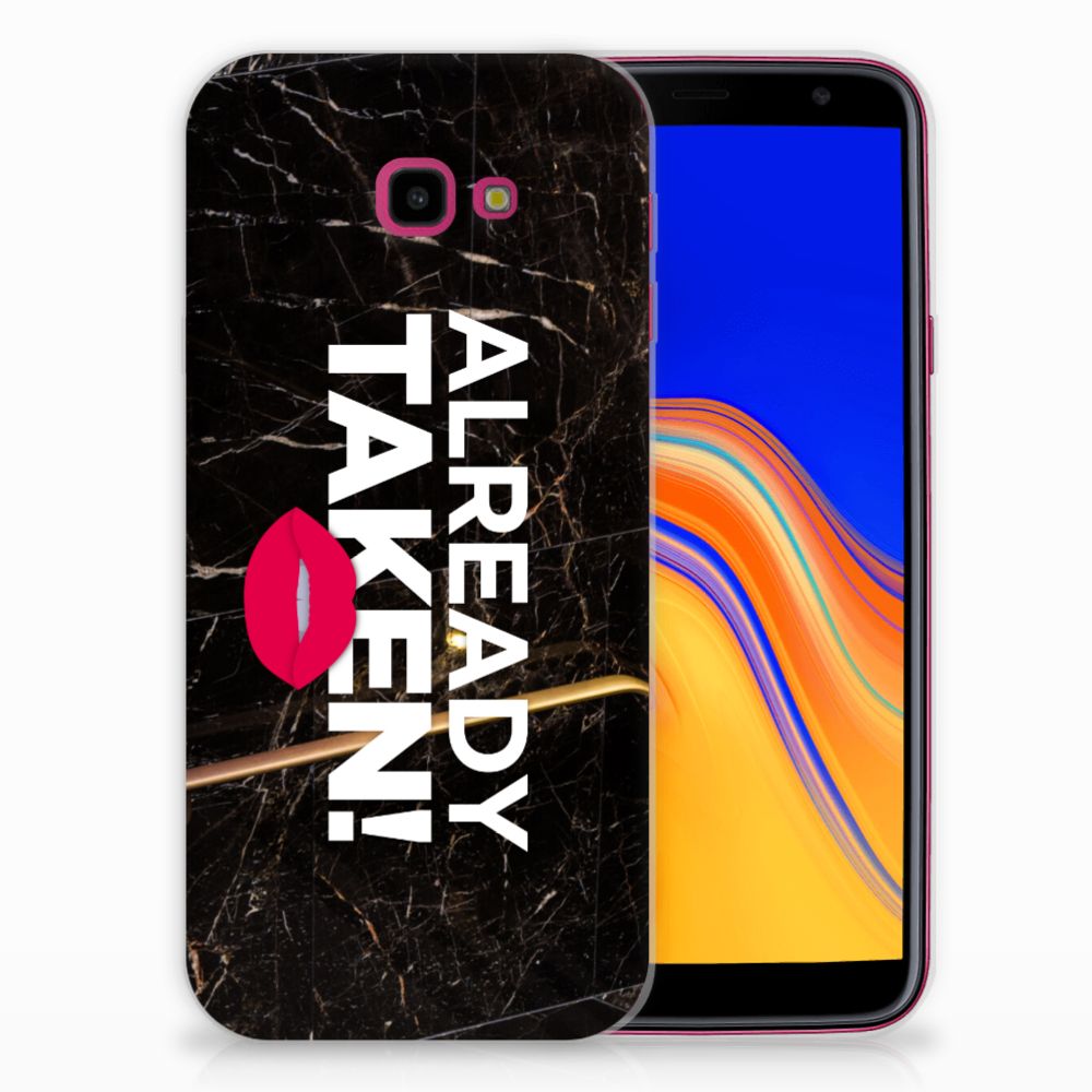 Samsung Galaxy J4 Plus (2018) Siliconen hoesje met naam Already Taken Black