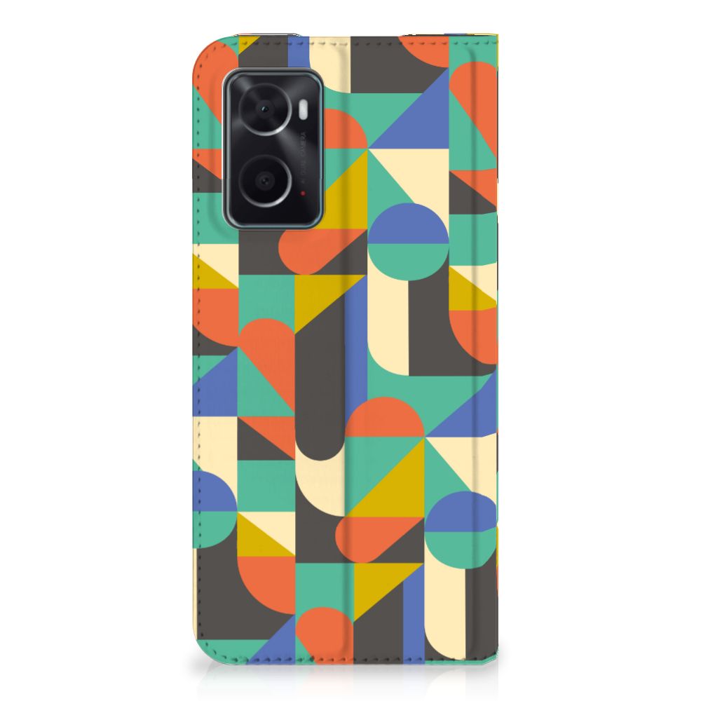 OPPO A96 | A76 Hoesje met Magneet Funky Retro - B2C Telecom