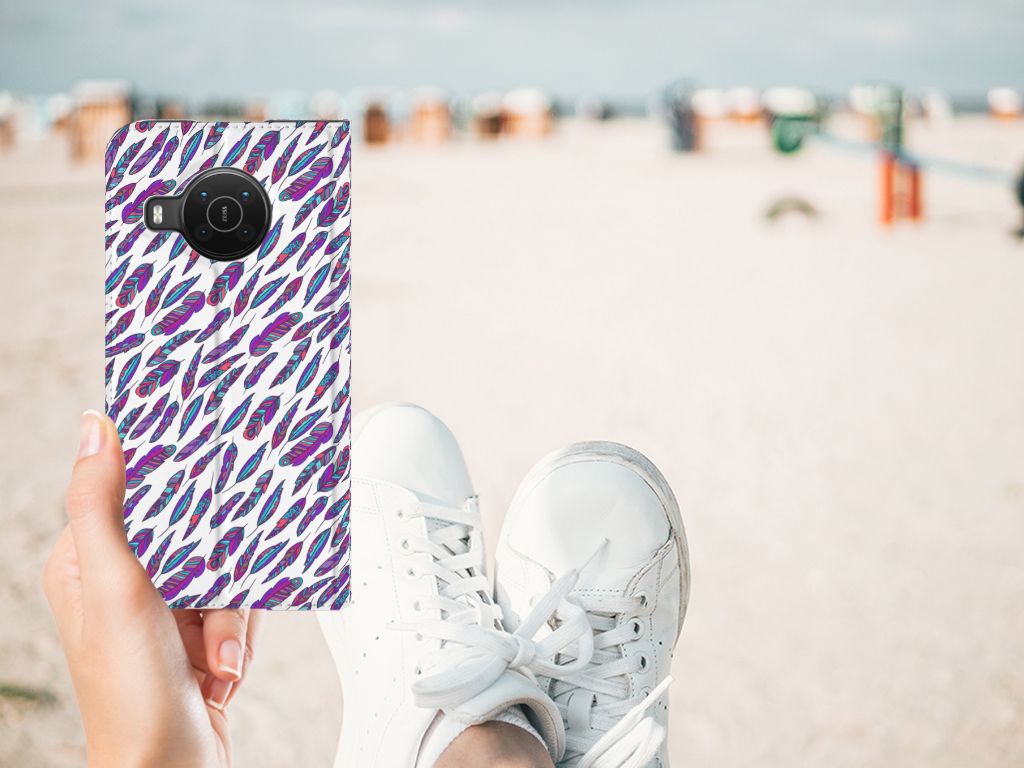 Nokia X20 | X10 Hoesje met Magneet Feathers Color - B2C Telecom