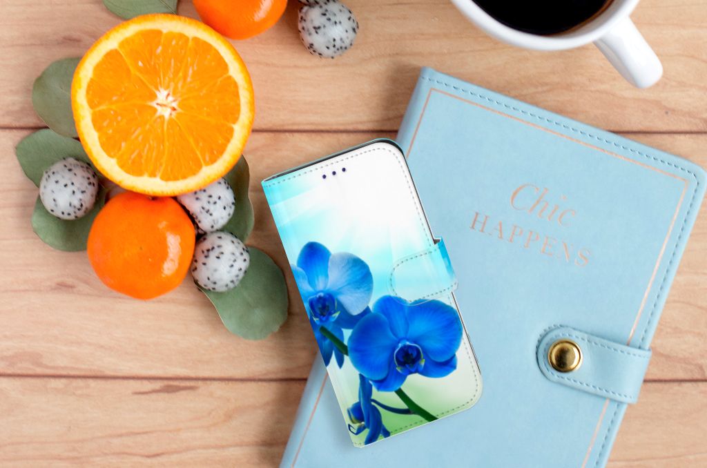 Samsung Galaxy S10e Hoesje Orchidee Blauw - Cadeau voor je Moeder