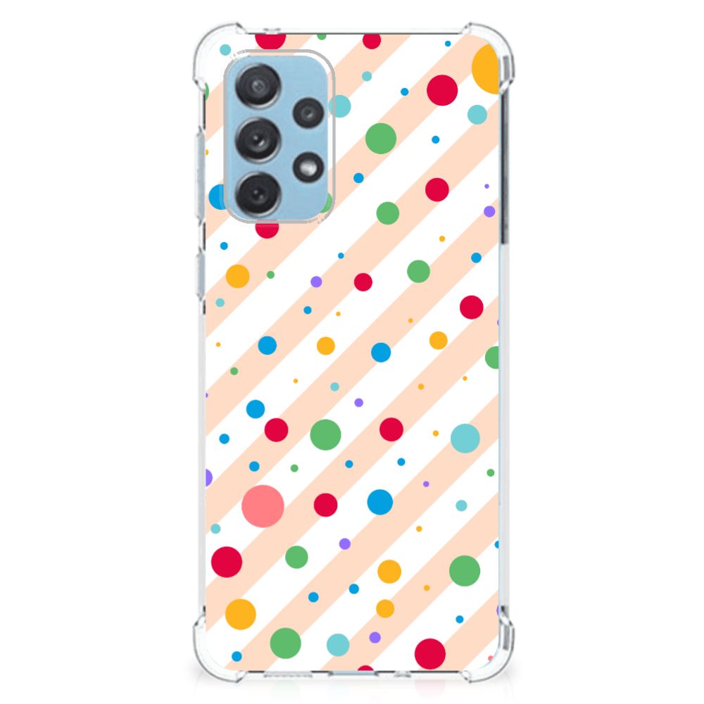 Samsung Galaxy A73 Doorzichtige Silicone Hoesje Dots B2C Telecom