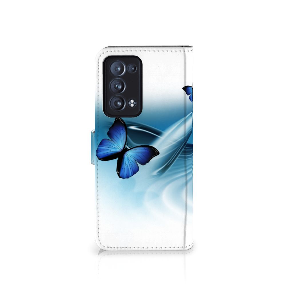OPPO Reno 6 Pro Plus 5G Telefoonhoesje met Pasjes Vlinders