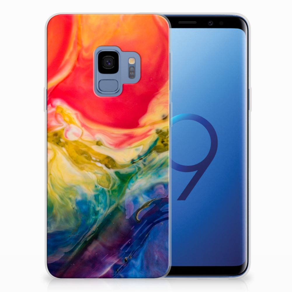 Hoesje maken Samsung Galaxy S9 Watercolor Dark