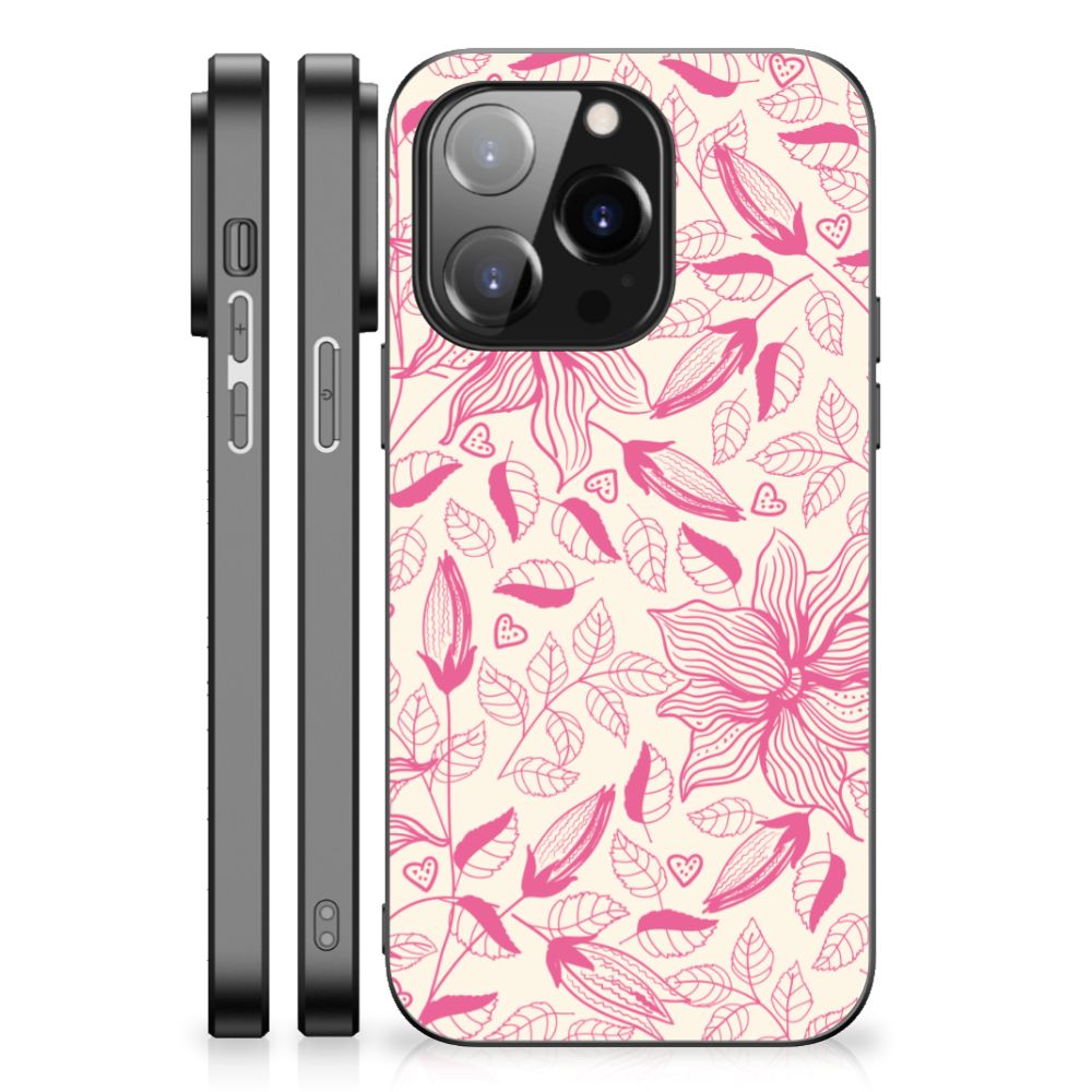 iPhone 14 Pro Bloemen Hoesje Pink Flowers